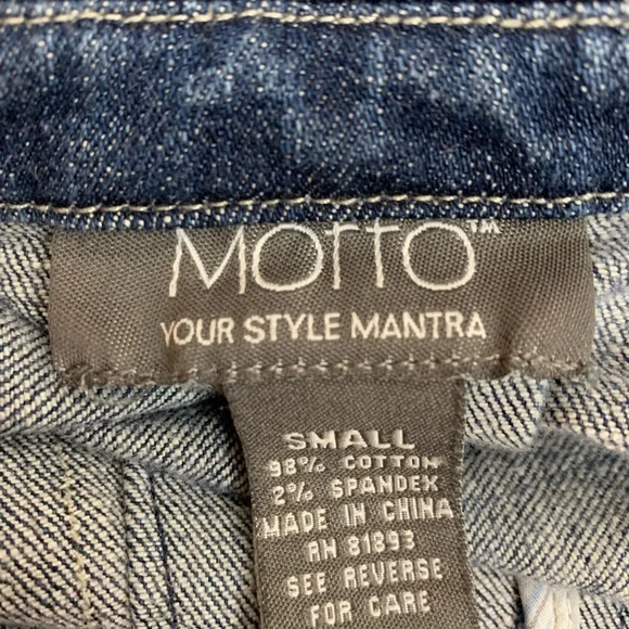 Motto unique MOTO style Jean Jacket, Size Small - Picture 7 of 8